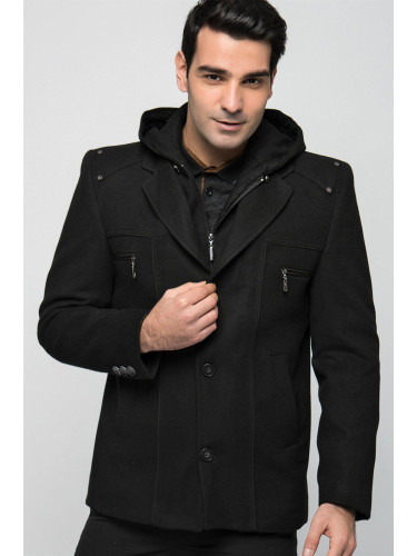 K7532 DEWBERRY MEN'S COAT-BLACK