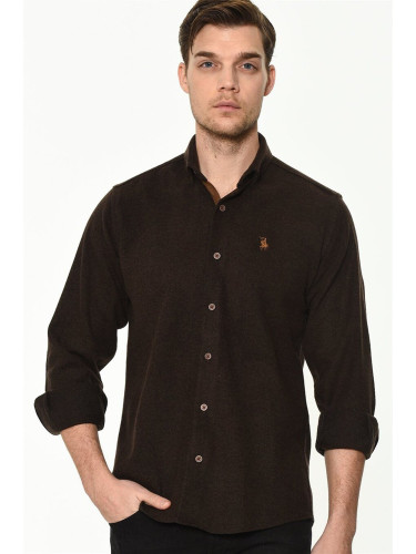 G715 DEWBERRY MEN'S SHIRT-BROWN