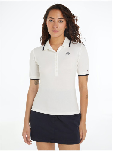 Tommy Hilfiger White Women's Polo Shirt - Ladies