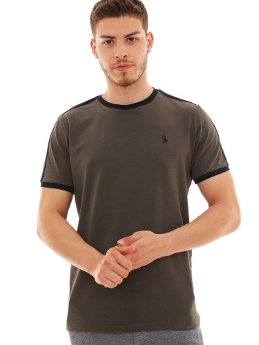 T8584 DEWBERRY MEN'S T-SHIRT-KHAKI