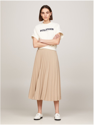 Beige women's pleated skirt Tommy Hilfiger - Women