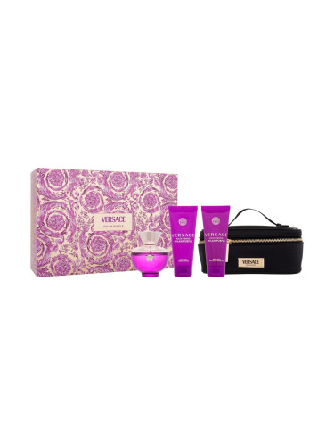 Versace Pour Femme Dylan Purple Подаръчен комплект EDP 100 ml + душ гел 100 ml + лосион за тяло 100 ml + козметична чанта