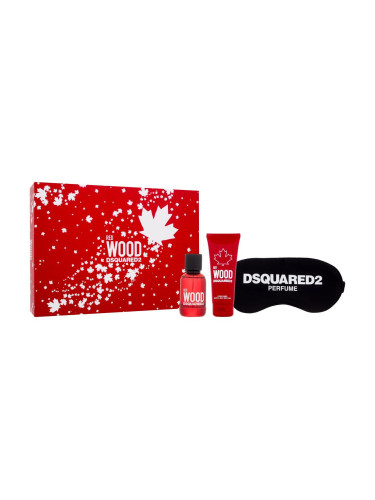 Dsquared2 Red Wood Подаръчен комплект EDT 50 ml + душ гел 100 ml + маска за сън