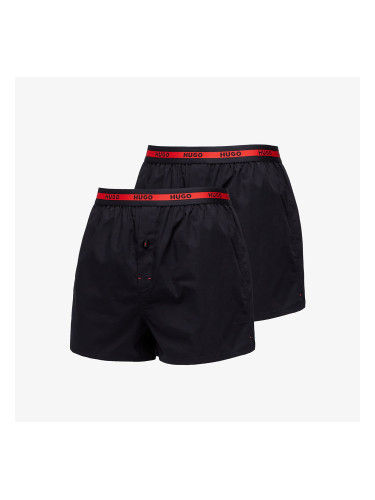 Hugo Boss Woven Boxer Shorts 2 Pack Black S