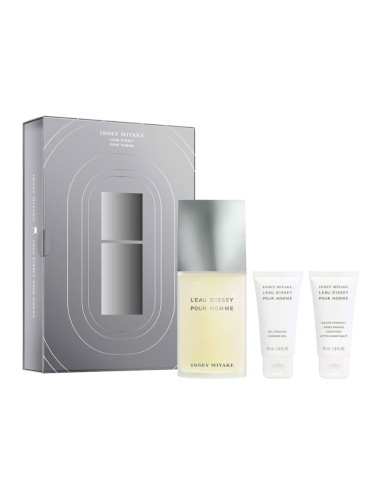 Issey Miyake L'Eau D'Issey Pour Homme Комплект за мъже EDT Тоалетна вода 125 ml Афтършейв балсам 50 ml Душ гел 50 ml