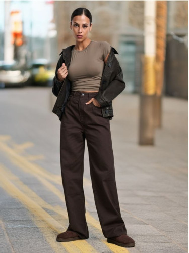 Sinsay - Дънки wide leg - dark grey jeans