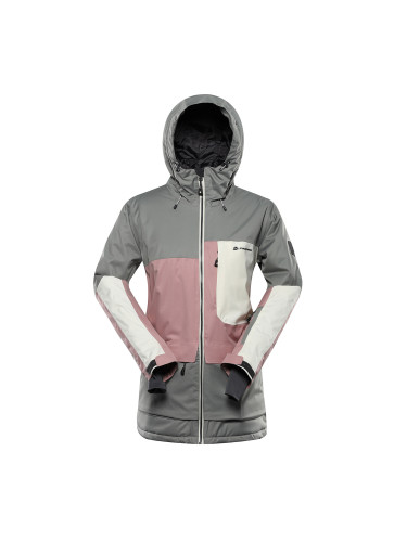 Women's ski jacket with PTX snow membrane ALPINE PRO GARGA shadow