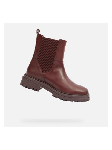 Burgundy women's ankle boots Geox Iridea - Women's