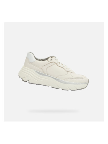 Cream women's sneakers Geox Diamanta - Women's