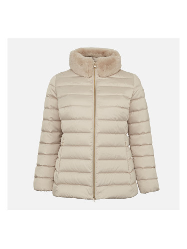 Beige women's down jacket Geox Bettanie - Women's