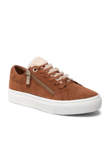 Сникърси Tommy Hilfiger Suede Warmlined Th Sneaker FW0FW05363 Кафяв