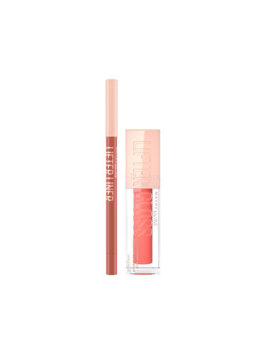 Пакет с отстъпка Блясък за устни Maybelline Lifter Gloss + Молив за устни Maybelline Lifter Liner