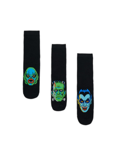 Cropp - 3 чифта чорапи Universal Monsters - черeн