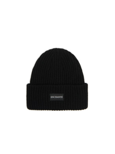 Cropp - Шапка beanie с нашивка - черeн