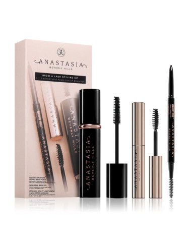 Anastasia Beverly Hills Brow & Lash Styling Kit подаръчен комплект за очи и вежди цвят Dark Brown