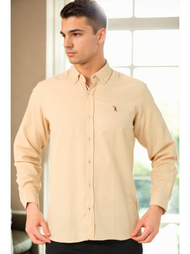 G674 DEWBERRY MEN'S SHIRT-BEIGE-3