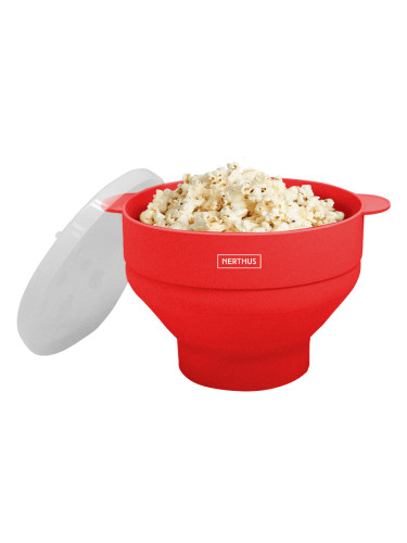 Силиконов съд за пуканки Nerthus с капак