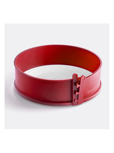 Силиконова форма COOX с порцеланова основа в червен цвят - Ø26 х h7 см