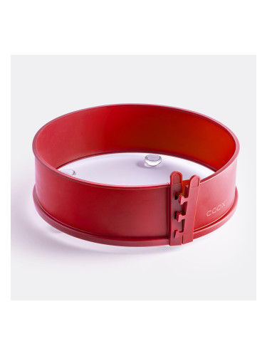 Силиконова форма COOX със стъклена основа в червен цвят - Ø26 х h7 см