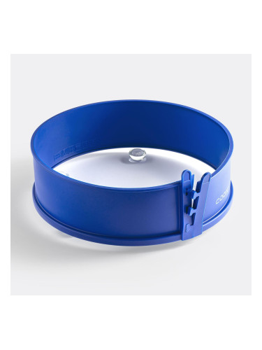 Силиконова форма за киш COOX със стъклена основа в син цвят - Ø26 х h7 см