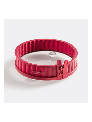 Силиконова форма за киш COOX със стъклена основа в червен цвят - Ø18 х h4 см