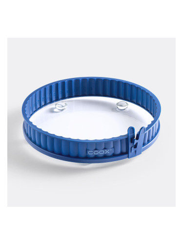 Силиконова форма за киш COOX със стъклена основа в син цвят - Ø26 х h4 см