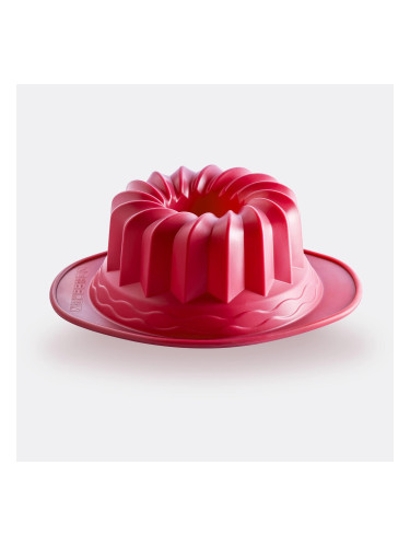 Силиконова форма за кекс COOX в червен цвят - 29,3 х 24 х h10,3 см