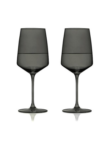 Комплект от 2 бр. чаши за вино VISKI NOUVEAU в цвят опушено сиво - 650 мл