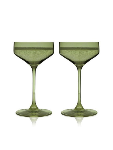 Комплект от 2 бр. чаши за коктейли купе VISKI NOUVEAU в цвят градински чай - 192 мл