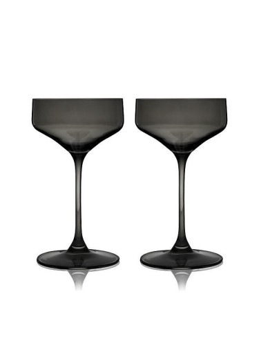 Комплект от 2 бр. чаши за коктейли купе VISKI NOUVEAU в цвят опушено сиво - 192 мл