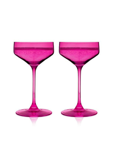 Комплект от 2 бр. чаши за коктейли купе VISKI NOUVEAU в цвят горски плодове - 192 мл