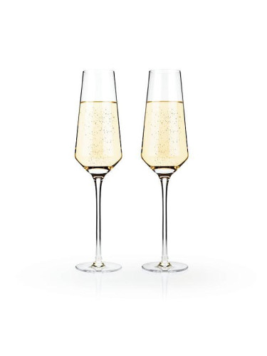 Комплект от 2 бр. чаши за шамшанско VISKI RAYE кристални - 236 мл