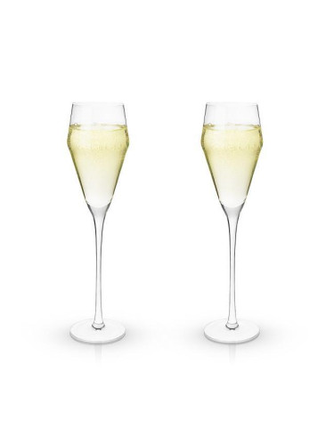 Комплект от 2 бр. чаши за просеко VISKI RAYE кристални - 236 мл