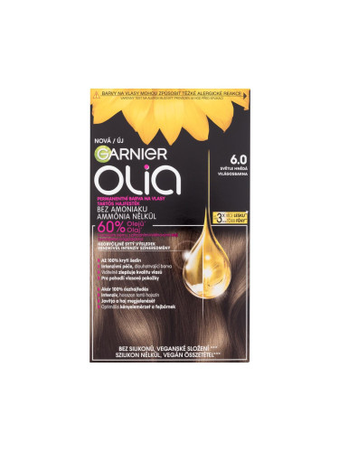 Garnier Olia Боя за коса за жени 60 g Нюанс 6,0 Light Brown увредена кутия