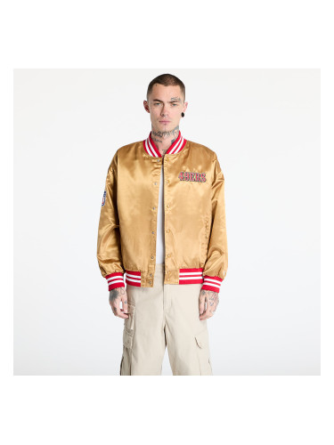 Бомбер New Era San Francisco 49Ers NFL Beige Satin Bomber Jacket UNISEX Bronze/ Scarlet L