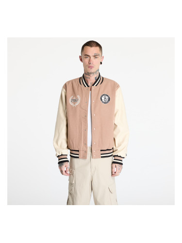 Бомбер New Era Brooklyn Nets NBA Lifestyle Beige Varsity Jacket UNISEX Beige L