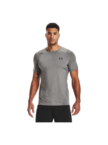 Тениска Under Armour Hg Armour Fitted SS Tee Carbon Heather/ Black L