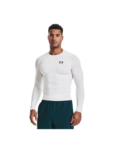 Тениска Under Armour Hg Armour Comp LS White/ Black L