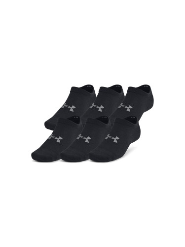 Under Armour Essential No Show 6pk Black M