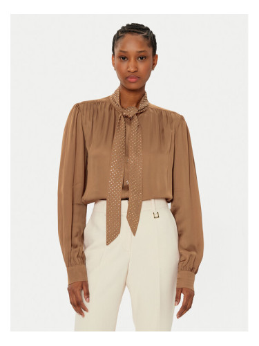 Fracomina Риза FR24WT6006W731R9 Кафяв Regular Fit