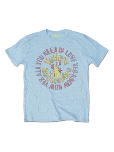 The Beatles Риза Yellow Submarine All You Need Is Love Circle Vintage Unisex Light Blue XL