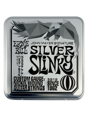 Ernie Ball John Mayer Silver Slinky Nickel Wound Electric Guitar Strings 3 Pack Струни за електрическа китара