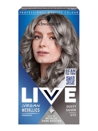 Schwarzkopf боя за коса -  Live Intense Colour - U72 Dusty Silver