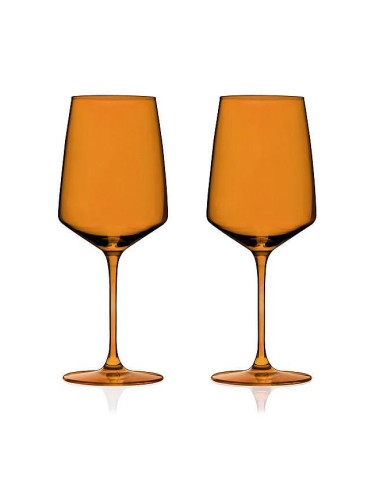 Комплект от 2 бр. чаши за вино VISKI NOUVEAU в цвят кехлибар - 650 мл