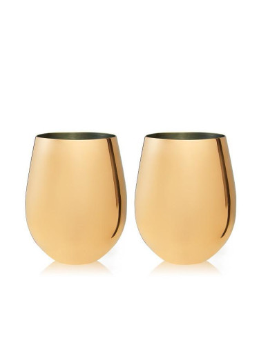 Комплект от 2 бр. стоманени чаши VISKI GOLD - 530 мл