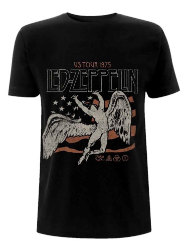 Led Zeppelin Риза US 1975 Tour Flag Unisex Black M