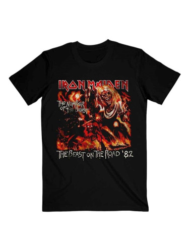 Iron Maiden Риза Number Of The Beast The Beast On The Road Vintage Unisex Black L