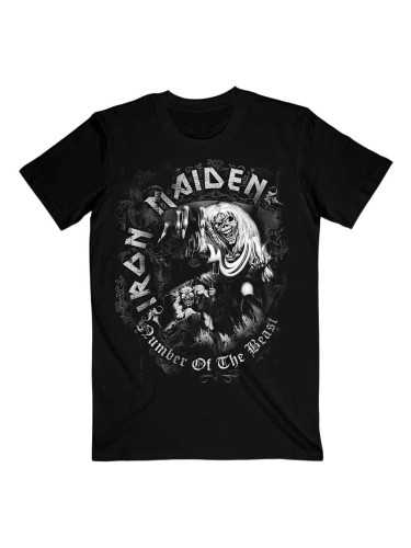 Iron Maiden Риза Number Of The Beast Grey Tone Unisex Black XL