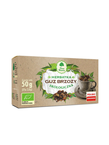 Гъба Чага и брезова праханова гъба, БИО 25 филтърни пакетчета x 2 g | Dary Natury