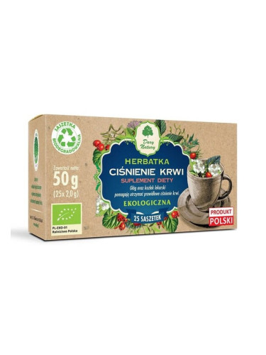 Билков чай за поддържане на кръвното налягане, БИО, 25 пакетчета х 2 g | Dary Natury
